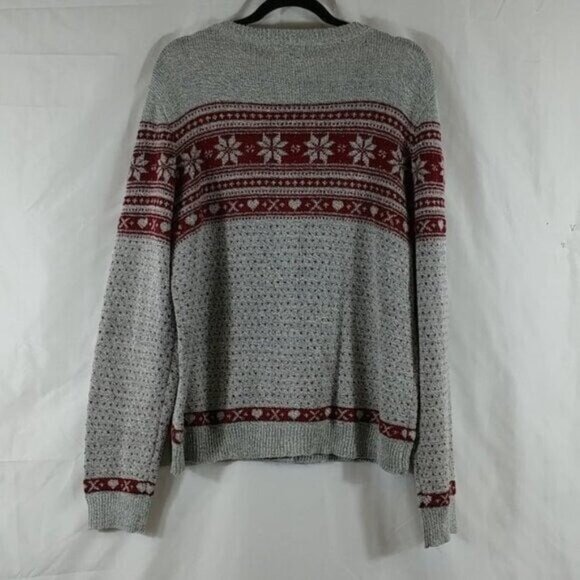 Great Northwest Clothing Sweater Women's Red Grey Cardigan Button Down Size XL - Picture 2 of 8